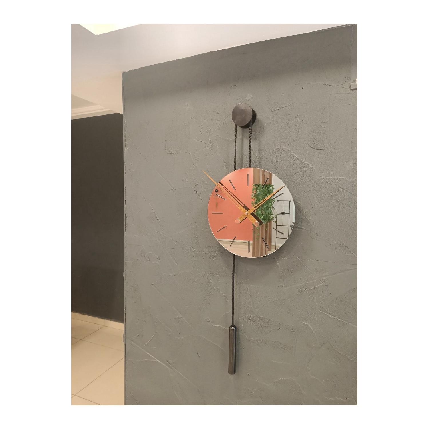 

Маятниковые настенные часы с черными часами, металлические настенные часы, зеркальные настенные часы чёрный