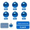 6PCS Durable Plastic Giant Christmas Ball 5 Colors 6cm 8cm Christmas Tree Balls Electroplating Xmas Ornament Ball Storefront