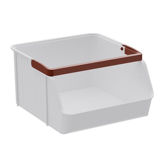 Desktop-Aufbewahrungsbehälter Kunststoff-Aufbewahrungsbox mit Griff Stapelbarer Aufbewahrungs-Organizer für Snacks Toilettenartikel Küchengewürze Büro Heimgebrauch