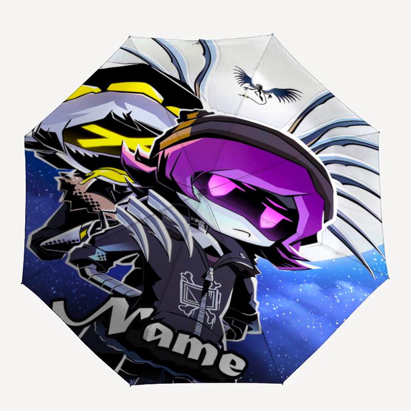Custom Name Murder Drones Theme Automatic Umbrella, Lightweight & Portable, 8 Rib, Perfect for Outdoor Travel, Birthdays, Christmas, Gifts.