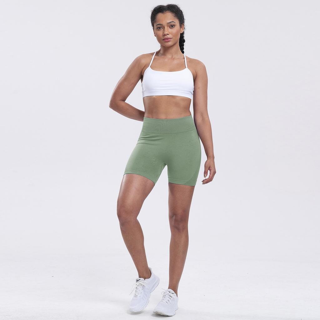 Women's Seamless Yoga Peach Pants, Elastic Quick Drying Running And Fitness Shorts, Women's High Waist And Hip Lifting Tight Sports Shorts