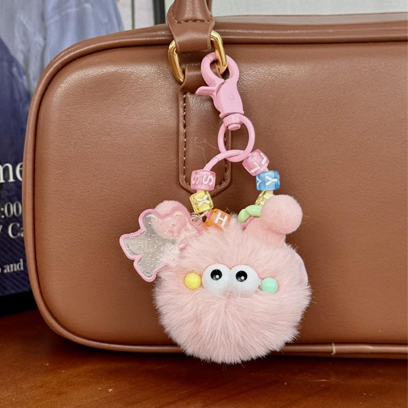 

Мультяшный плюшевый брелок милый маленький угольный шарик брелок кулон изысканный кавайный рюкзак украшения аксессуары подарки