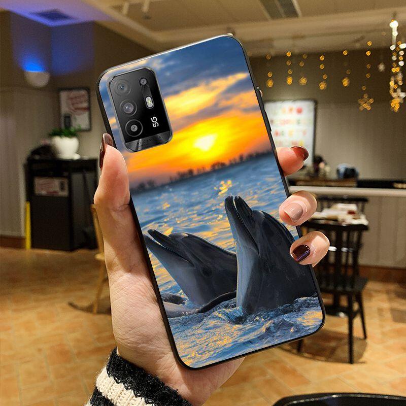 Funda Dance Of Dolphin Phone Cover For OPPO A74 A94 5G A3S A5 A5S A9 A12 A15 A15S A52 A53 A53S A72 A73 2020 A91 5G Cases Coque