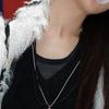 Eireve WOOD BEADS MIX LONG NECKLACE (BLACK)