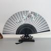Bambus Klassischer Tanzfächer Seiden Dekorativer Fächer Vintage Stil Fächer für Hanfu Fotografie