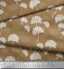 Soimoi Red Japan Crepe Satin Fabric Flower Artistic Printed Fabric 1 Yard 42 Inch