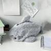 Plush shark-shaped pencil case, soft, cute, and creative stationery storage bag for students.
