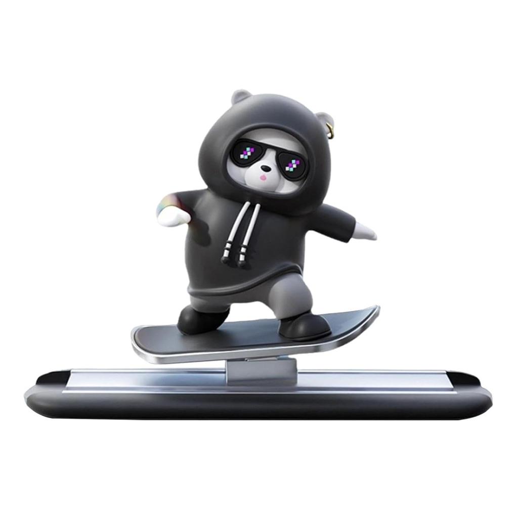 Dashboard Car Ornaments Central Screen Ornament Skateboard Bear Ornaments Cute Car Cartoon Interior Decoration