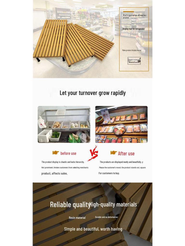 Refrigerated Fresh Meat Display Tray for Air Curtain Cabinets