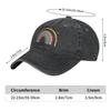 Gorra de camionero de algodón clásica de moda arcoíris colorido acuarela, gorra de vaquero de papá de verano, gorras de baloncesto para ocio al aire libre