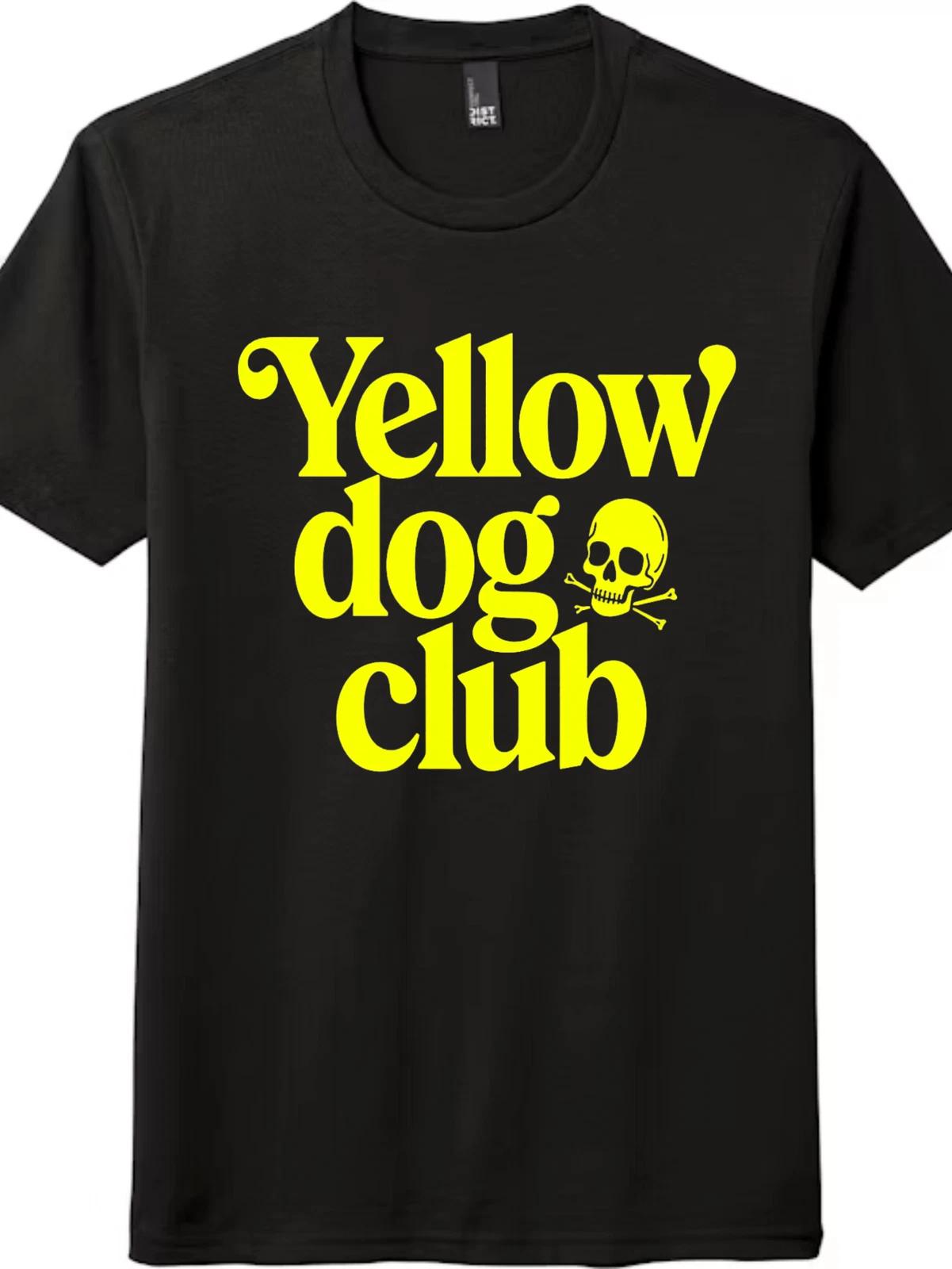 Vintage Yellow Dog Club Skull Graphic Tee - Unisex Soft Cotton T-Shirt XXXXL