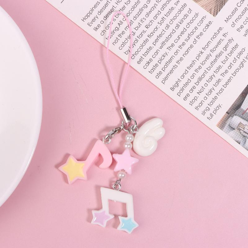 

Эстетика Y2K Звезда Музыкальная нота Бисером Шнурок для мобильного телефона Модный Милый Девичий Цепочка для телефона Подвеска для чехла камеры Подарки one size