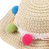 Jijijing Dog Straw Hat, Cute Flower Pet Sun Breathable Summer Wide Brim Hat for Dogs Cats Camping Hiking