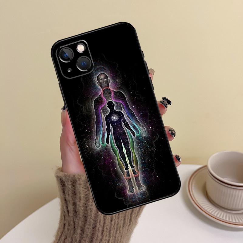 Spiritual Trippy Psychodelic Phone Case For iPhone 16 Pro Max 14 13 12 11 15 Pro Max mini XR 15 16 Plus 16e Cover Funda
