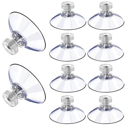 5pcs Suction Cups with Screw 32/41/53mm Plastic Sucker Pad Holder PVC Sucker with Screw Nut for Kitchen Bathroom Window Car Rack