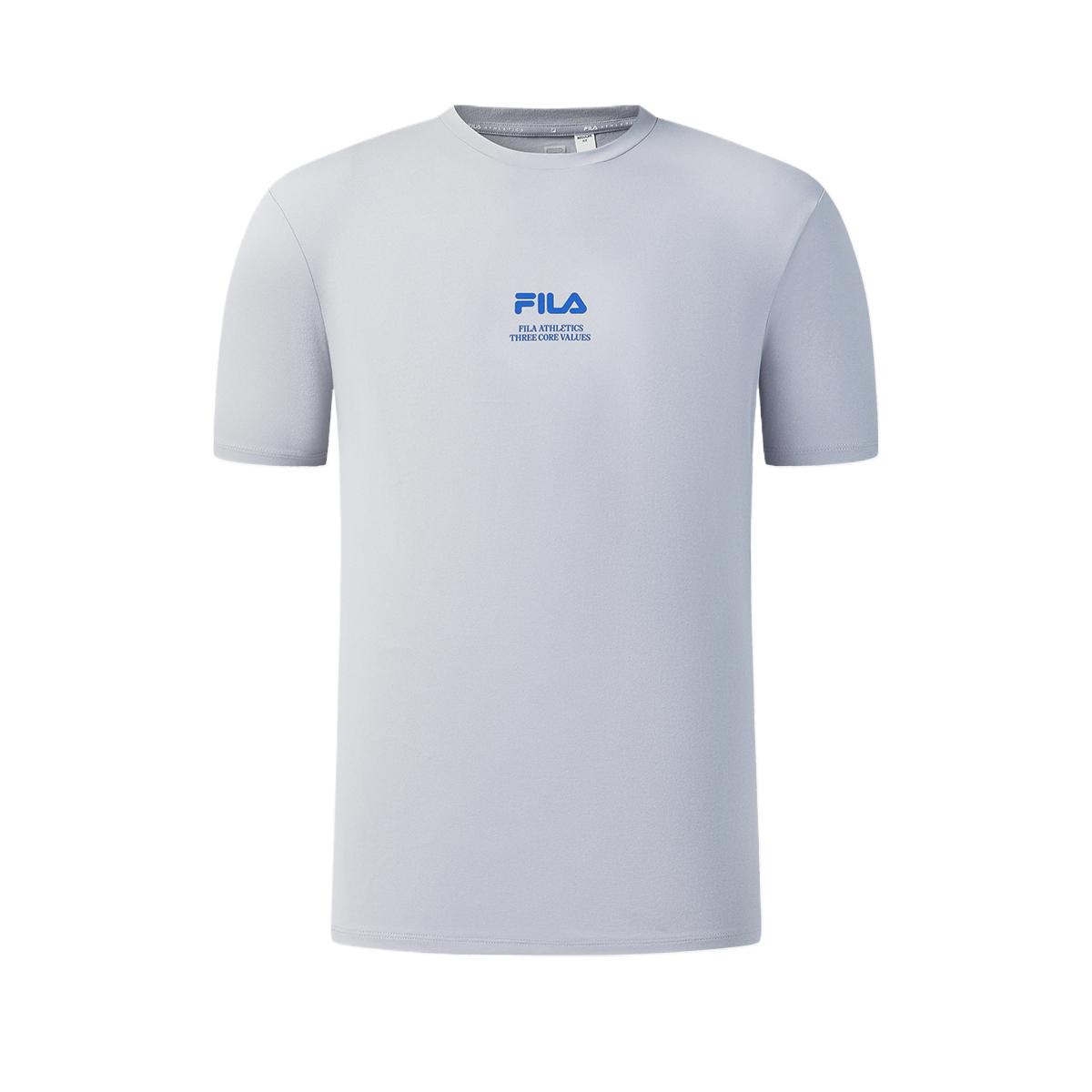 

FILA Fitness Crew Neck Solid Short Sleeve T-Shirt Men tops A11M621110F-GY S