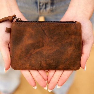 Leather Pouch, Leather Zipper Pouch, Tool Pouch, Leather Clutch, Leather Zipper Bag, Travel Bag, Leather Travel Bag