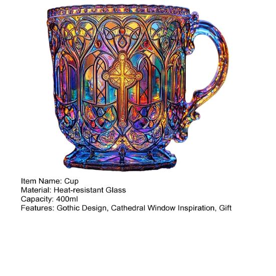 Colorful Church Cup Handmade 400ml Religious Coffee Mug Inspiring Christian Gift Religious