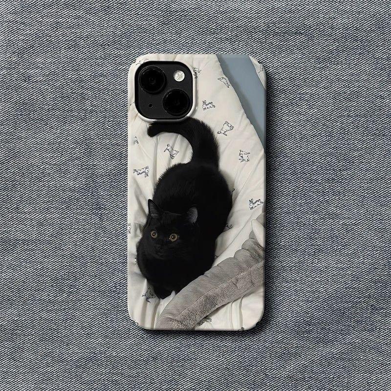 

Чарівний чорний кіт Затишне ліжечко Милий кошеня Чохол для телефону для iPhone 17 16 15 14 11 12 13 Pro Max Air Plus Задня кришка iPhone 12 Pro