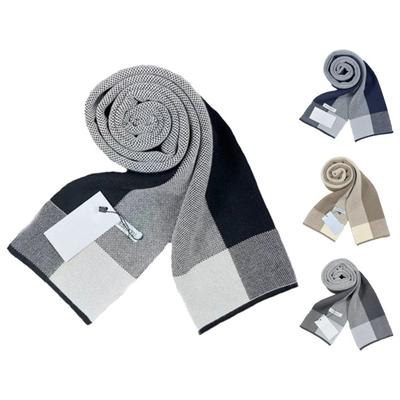 Warmer Winterschal für Herren, superweich, lichtecht, verschleißfest, gestrickt, dick, winddicht, modischer Halswickel