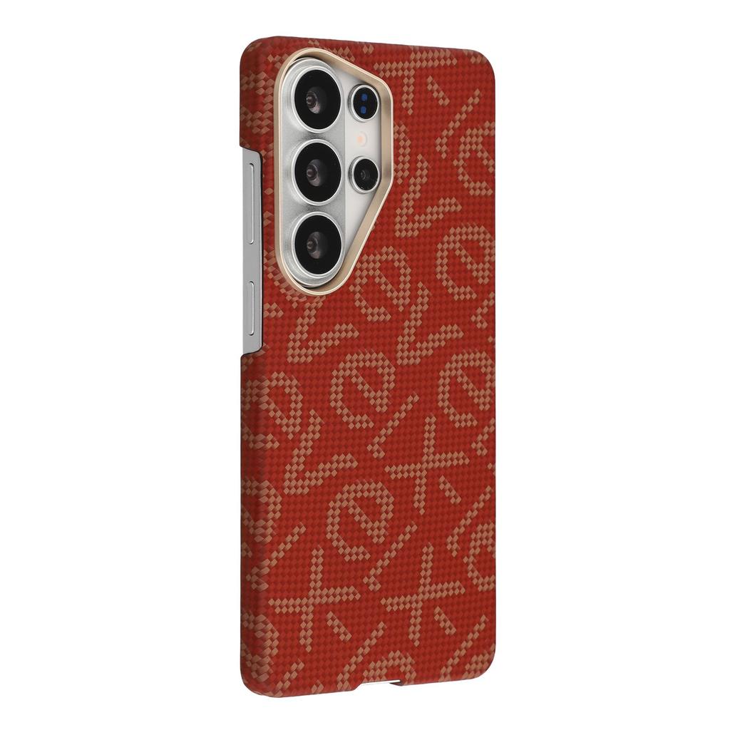 X-LEVEL For Samsung Galaxy S26 Ultra Magnetic Case PC + Metal Phone Back Cover Carbon Fiber Texure