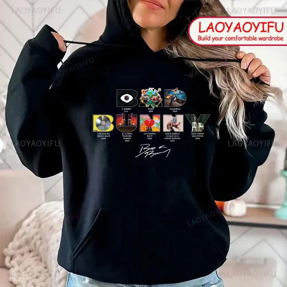 2025 Bad Bunny Neues Album Nadie Sabe Lo Que Va A Pasar Mañana Grafik-Hoodies Mode Hip-hop Harajuku Streetwear Unisex Hoodie