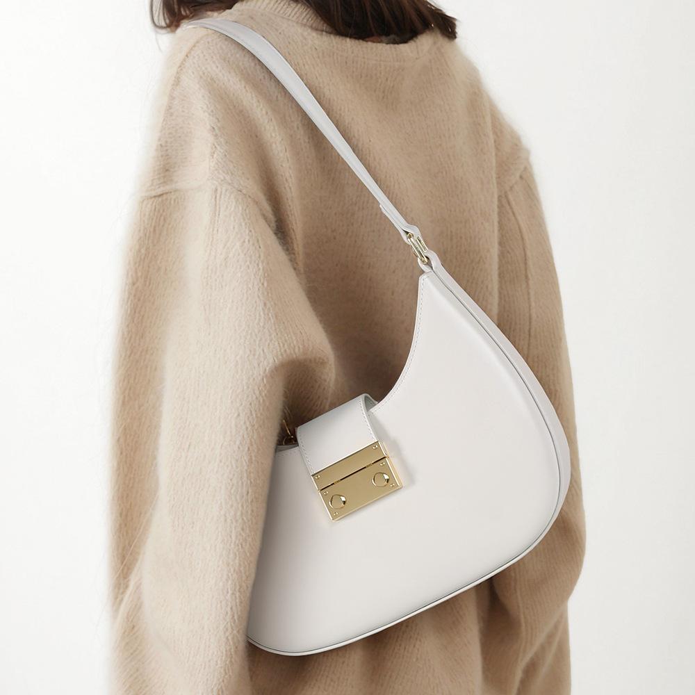 Damen Herbst- und Winter-Ledertaschen, High-End-Umhängetaschen, Pendler-Knödeltaschen und Nischen-Handtaschen