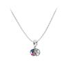 Dream Pegasus Set 925 Silver Enamel Synthetic Cubic Zirconia Necklace Same Style for Men and Women Couples ZT24101510A
