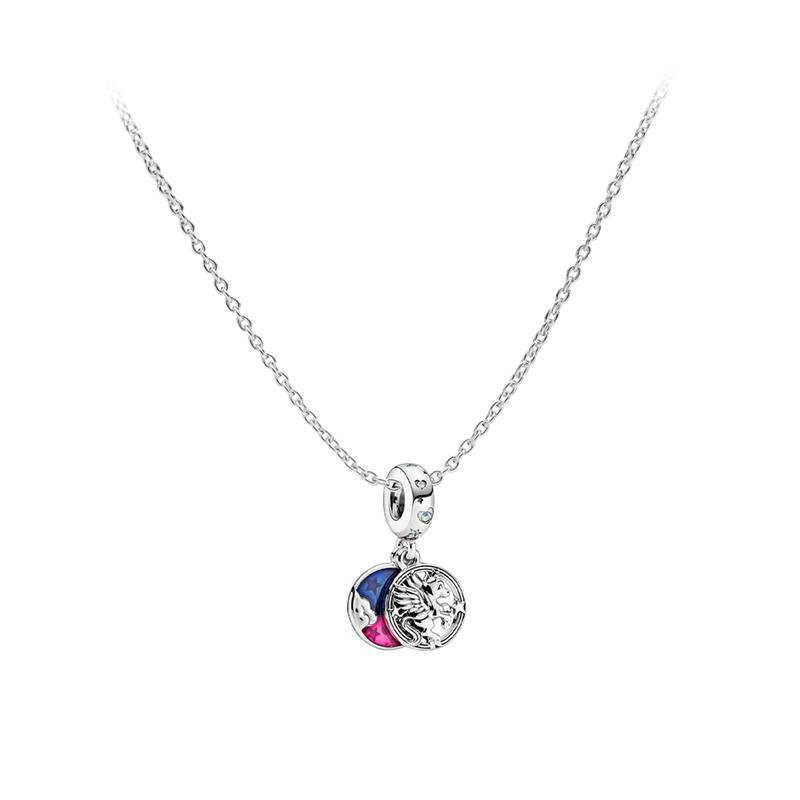 Pandora Dream Pegasus Set 925 Silver Enamel Synthetic Cubic Zirconia Necklace Same Style for Men and Women Couples ZT24101510A