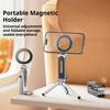 Flexible Phone Tripod 360 Degree Rotation Magnetic Phone Stand Folding Phone Holder for Live Streaming Vlogs Selfies