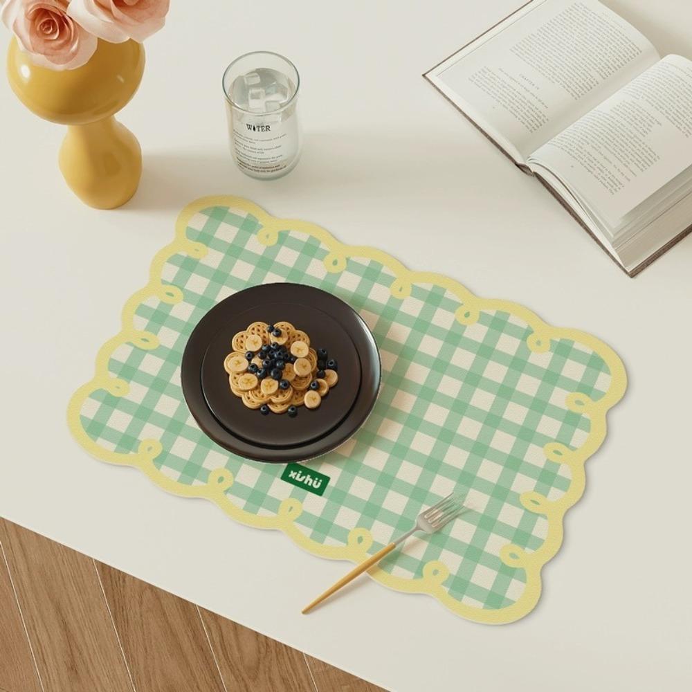 Dopamine Table Mat Water-Absorbing Coaster Fashion Placemats  Table Decoration Accessories 10