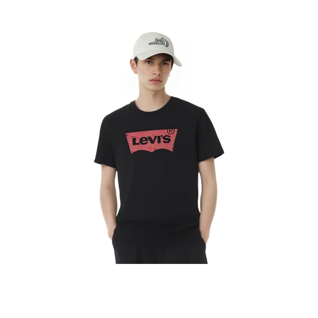 Levis Comfortable Casual Loose Fit Round Neck Short Sleeve T-Shirt Men Tops Black 002A0-0001
