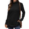 Women's T-Shirt Vintage Floral Print Round Neck Loose Long Sleeve Mid-Length Thumb Leak Top