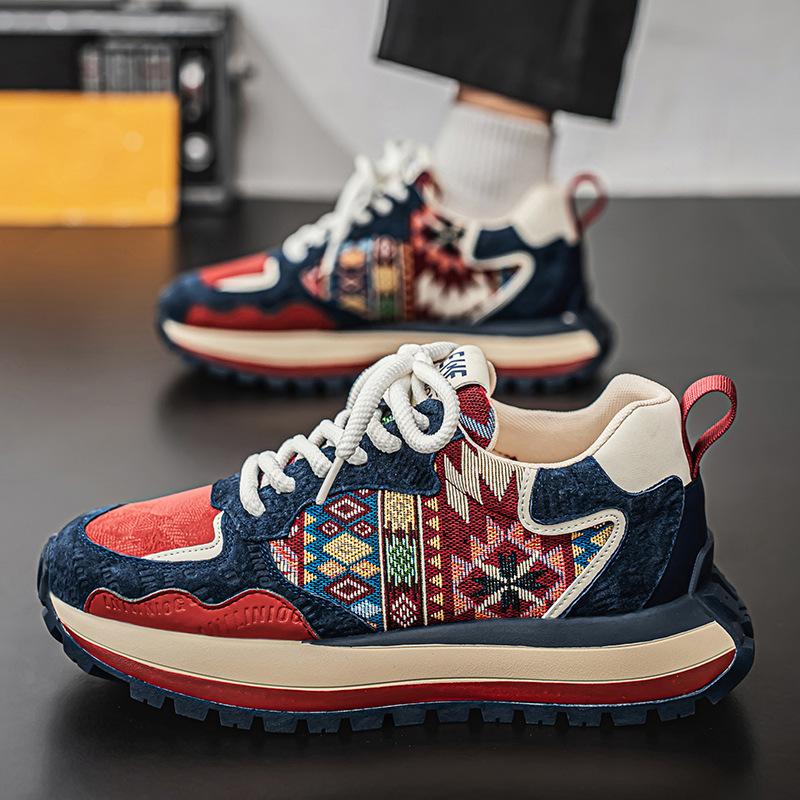 22 autumn new sports canvas shoes thick-soled height-increasing adolescent dad shoes