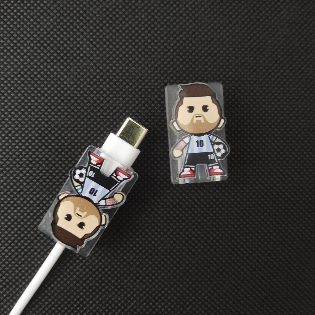 Cartoon Football Player Data Cable Protective Cover, Suitable for Type-C/Charging Interface Anti-Breakage Charging Cable Protect