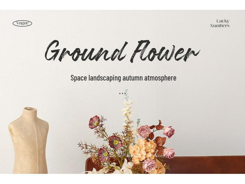 Retro Pastoral Artificial Autumn Flowers for Home, Hotel, Mall, and Outdoor Decor