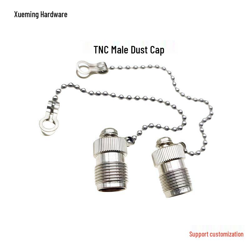 Copper TNC Male Connector Dust Cap with Chain
