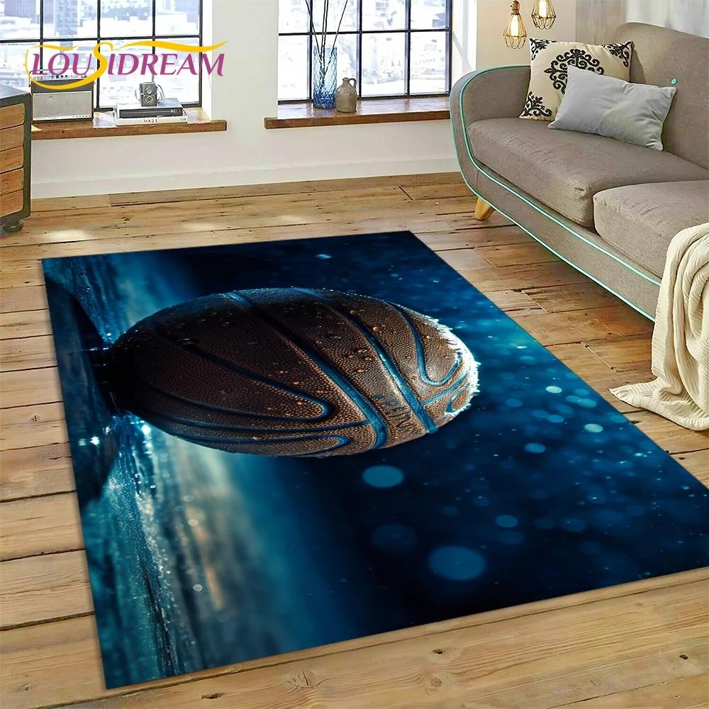 Lastest Basketball Court Frame Cartoon Rug Carpet for Living Room Bedroom Home Decor,Decoration for Sofa Doormat