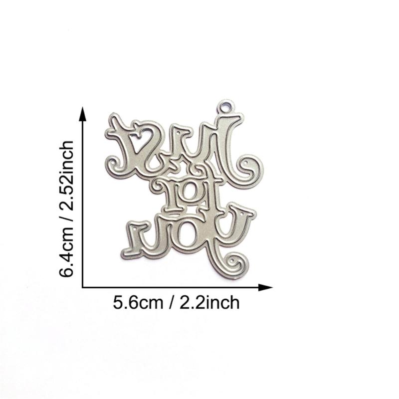 Metal Die Cuts Happy Birthday Card Embossing DIY Photo Album Template Mold Decor
