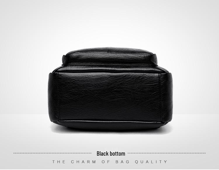Summer 2023 Retro Women's Soft Leather Bag - Minimalist, Casual, Large Capacity for Middle-Aged Moms