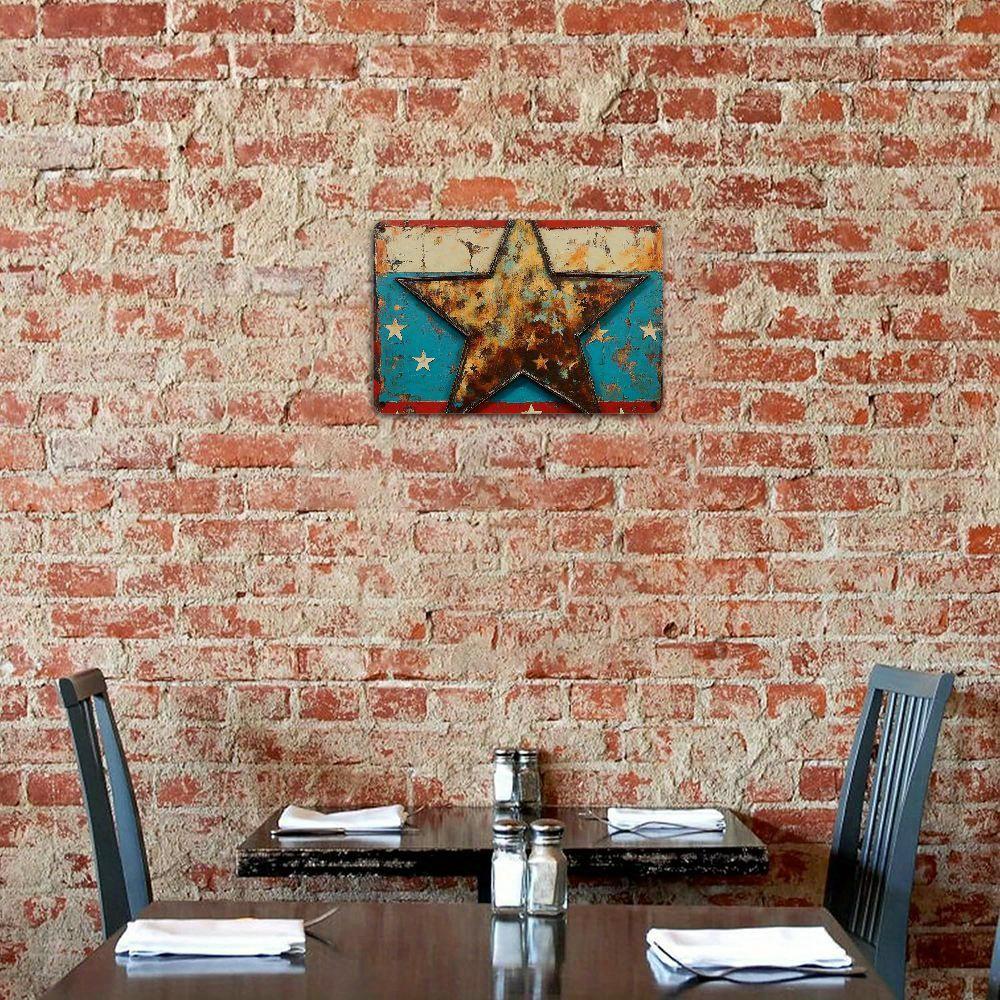 2D flat 30*20cm Wooden It Features Bold Stars Five Pointed Star Image Printing Wooden Sign Best Friend Birthday Gift