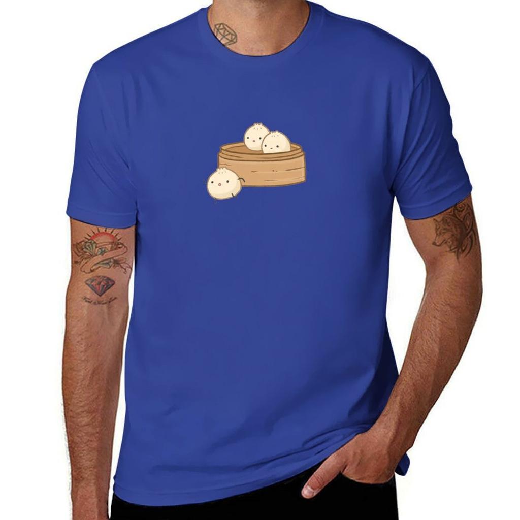 Cute Runaway Dim Sum Bao Tshirt Blouse boys whites Short sleeve tee funnys t shirts for men pack