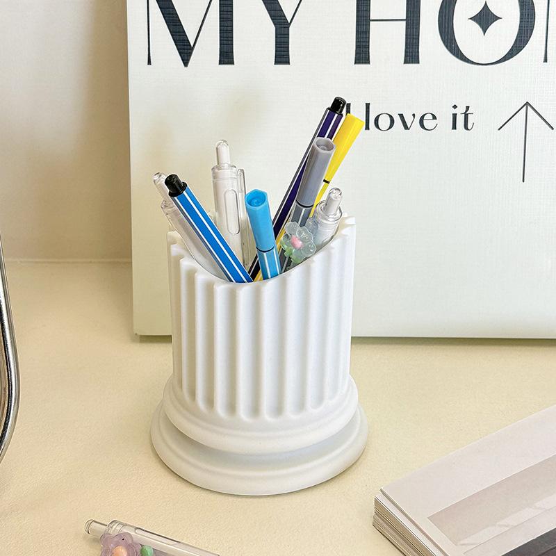 Creative Design Of Ancient Greek Style Roman Column Pen Container Home Pen Holder Desktop Storage Preferred For Holiday Gifts
