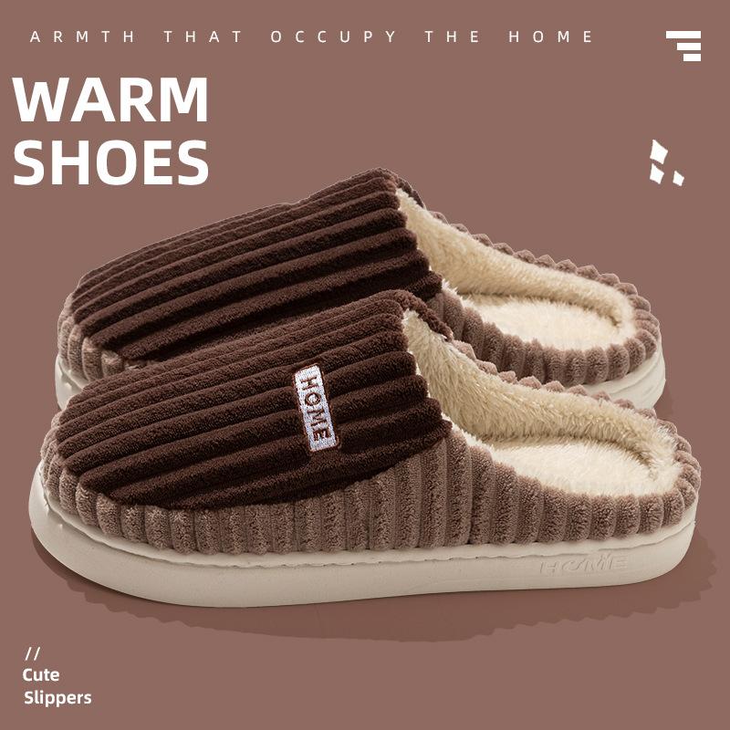 

Модные тонкие полоски, сочетающиеся по цвету, хлопковые швабры, осень и зима, для дома, тепло, удобные плюшевые бытовые хлопковые швабры Size 44-45 [Suitable for 43-44]