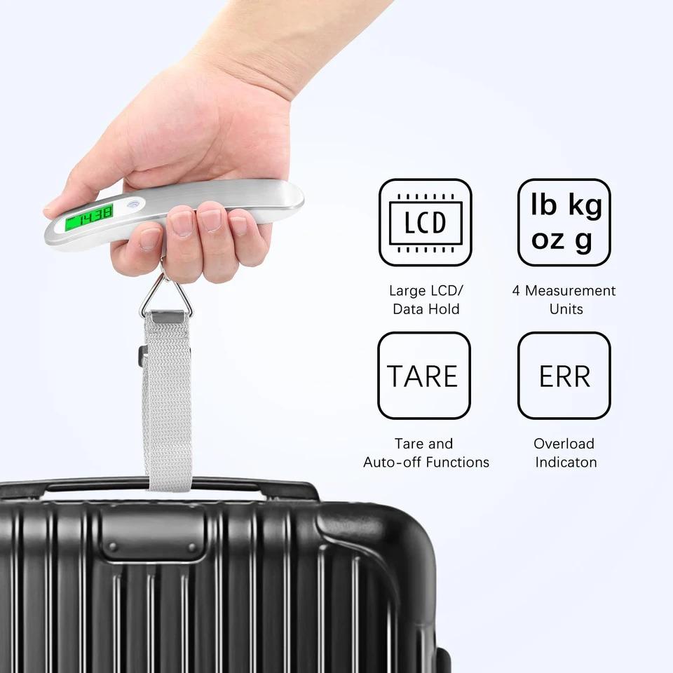 50 kg/10 g Digitale Gepäckwaage Tragbare Elektronische Waage Gewichtsausgleich Koffer Reise Hängende Steelyard Hakenwaage