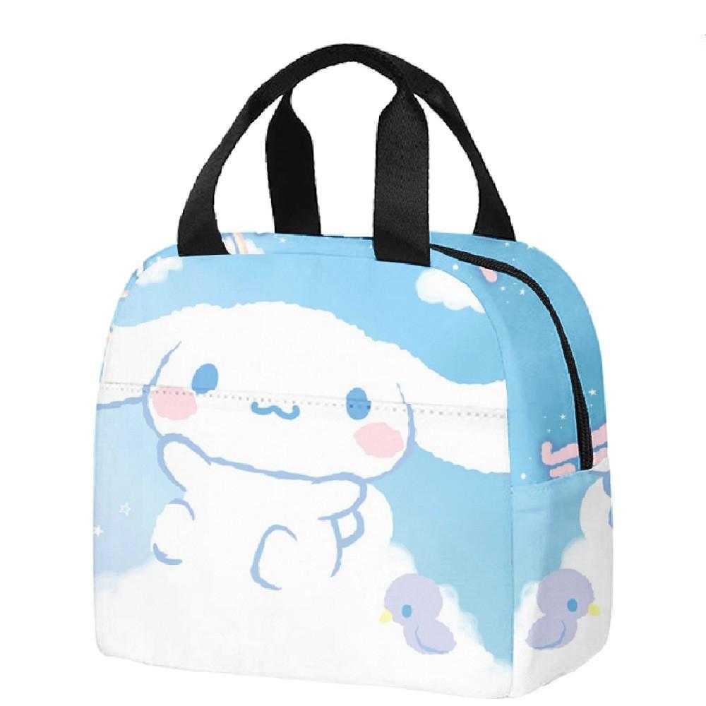 Handheld Meal Bag Cute Cartoon Cinnamoroll Big-Eared Dog Yugui Dog Thermal Insulation Lunch Box Bag Meal Bag
