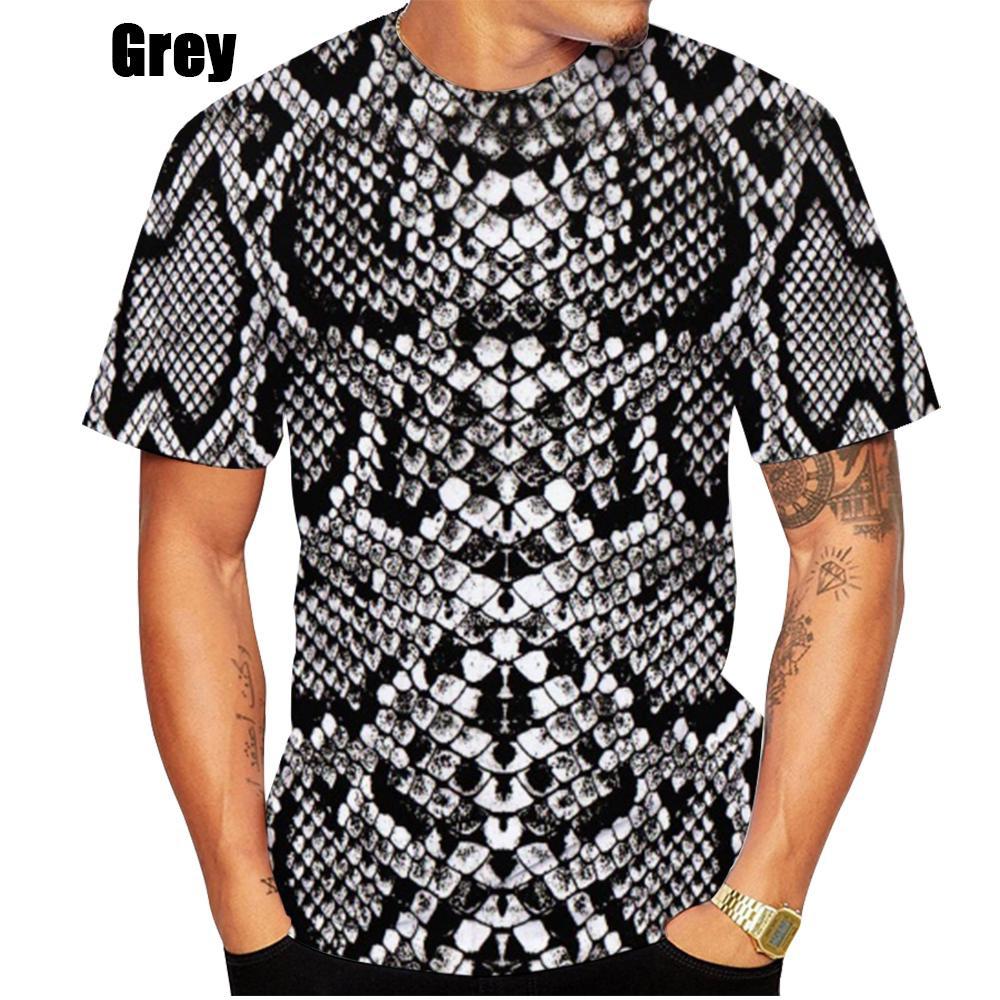 

Новая мода, горячая распродажа, 3D-принт с рисунком змеи для мужчин и женщин, футболка с короткими рукавами и круглым вырезом, мужская одежда L золотой