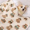 Pets autumn and winter anti-cold and warm sleeping blankets puppies coral fleece quilts dog supplies