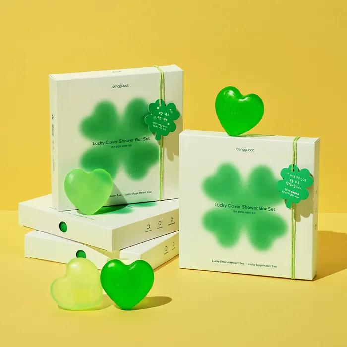 Donggubat Lucky Clover Shower Bar Set / Housewarming, Friend s Birthday, Friendship Gift