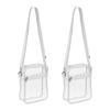 PATIKIL 19 cm x 15 cm durchsichtige Umhängetaschen mit Schultergurten, 2er-Set, Stadionzugelassen, transparente PVC-Taschen für Sportveranstaltungen, Konzerte,